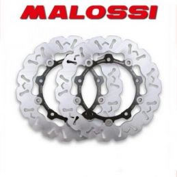 6216320E COPPIA DISCHI FRENO MALOSSI YAMAHA T MAX 500 IE...