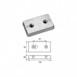 5110404 ANODO PIASTRA CARENA L110 Anodo Flap 1