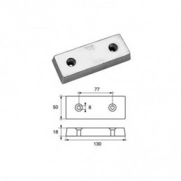 5110407 ANODO PIASTRA CARENA L130 Anodo Flap