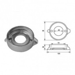 5120012 ANODO MOTORE VOLVO Collare Volvo Sail Drive 120