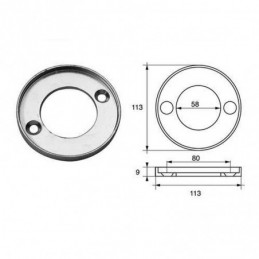 5120027 ANODO MOTORE VOLVO Collare Volvo 250/270