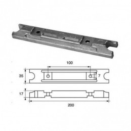 5126115 ANODO MOTORE YAMAHA Barra...