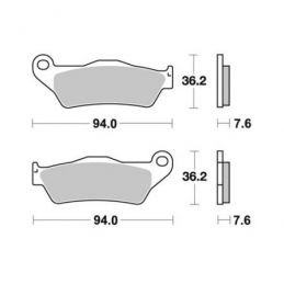 WG-7271-F4C PASTIGLIE WRP KTM 500 EXC-F (12-22) ANTERIORI...