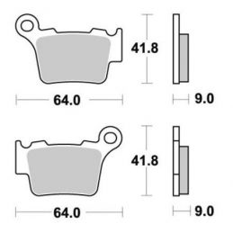 WG-7391-F4C PASTIGLIE WRP KTM 125 XC-W (17-19) POSTERIORI...