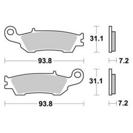 WG-7440-F4C PASTIGLIE WRP YAMAHA YZ 250 (08-21) ANTERIORI...