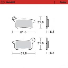 MM-094611 PASTIGLIE MOTO MASTER KTM 65 SX (09-22)...