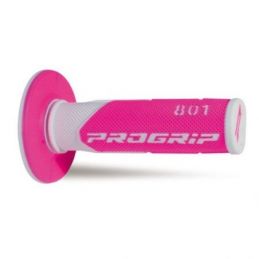 PG-801-243 COPPIA MANOPOLE PRO GRIP 801 - BIANCO FUXIA FLUO