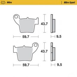 MM-094322 PASTIGLIE MOTO MASTER HONDA CRF 250 R (04-22)...