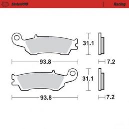 MM-094911 PASTIGLIE MOTO MASTER YAMAHA YZ 125 (08-21)...