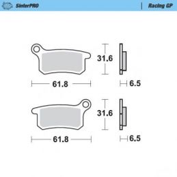 MM-094612 PASTIGLIE MOTO MASTER HUSQVARNA 65 TC (17-22)...