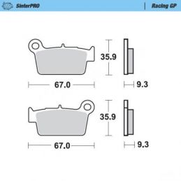 MM-094512 PASTIGLIE MOTO MASTER SUZUKI RMZ 450 (05-21)...