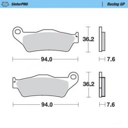 MM-093012 PASTIGLIE MOTO MASTER KTM 144 SX (08) ANTERIORI GP