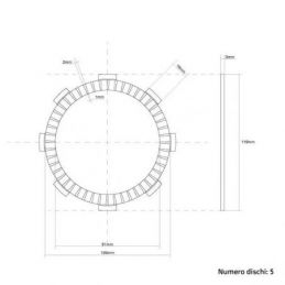 FCC.0012 DISCHI FRIZIONE GUARNITI FCC HONDA CR 80 (84-02)