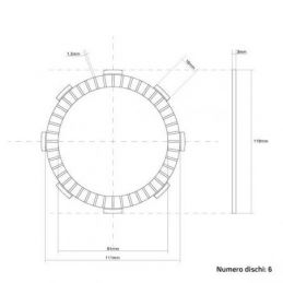 FCC.0021 DISCHI FRIZIONE GUARNITI FCC KAWASAKI KX 85 (01-20)