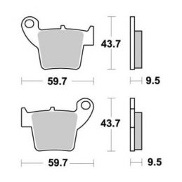 2P-286ST-MX PASTIGLIE NISSIN HONDA CR 125 (02-07)...