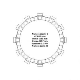 DS02.F013.8 DISCHI FRIZIONE GASGAS 250 EC-F (10-13) -...