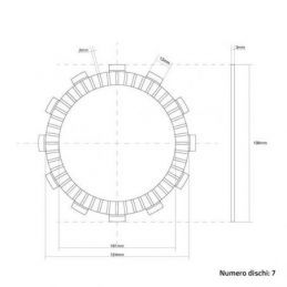 FCC.0014 DISCHI FRIZIONE GUARNITI FCC HONDA CR 125 (87-99)