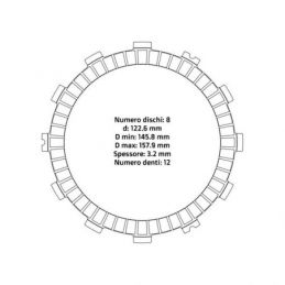 DS02.F009.8 DISCHI FRIZIONE SUZUKI RMZ 450 (05-21) -...