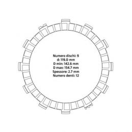 DS02.F016.9 DISCHI FRIZIONE KTM 250 EXC (98-12) - SERIE...