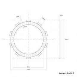 FCC.0083 DISCHI FRIZIONE GUARNITI FCC YAMAHA YZ 85 (02-20)