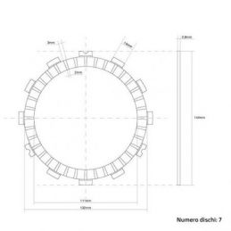 FCC.0031 DISCHI FRIZIONE GUARNITI FCC KAWASAKI KX 125...