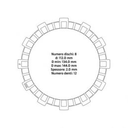 DS02.F017.8 DISCHI FRIZIONE GASGAS 300 EC (21) - SERIE...