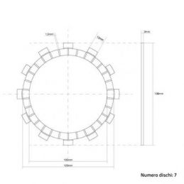 FCC.0088 DISCHI FRIZIONE GUARNITI FCC YAMAHA YZ 125 (91-92)