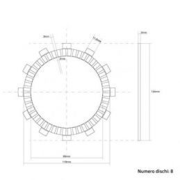 FCC.0030 DISCHI FRIZIONE GUARNITI FCC KAWASAKI KX 125...