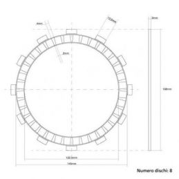 FCC.0003 DISCHI FRIZIONE GUARNITI FCC KAWASAKI KX 250...