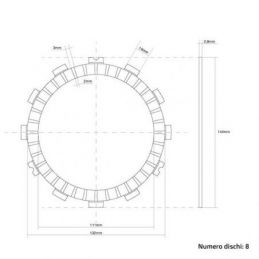 FCC.0032 DISCHI FRIZIONE GUARNITI FCC KAWASAKI KX 250 F...