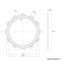 FCC.0033 DISCHI FRIZIONE GUARNITI FCC YAMAHA WR 250 F...