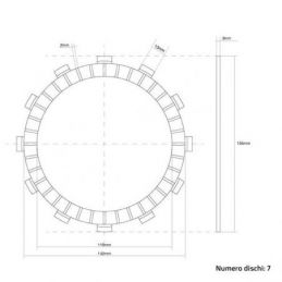 FCC.0093 DISCHI FRIZIONE GUARNITI FCC YAMAHA YZ 250 (88-92)