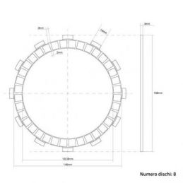 FCC.0077 DISCHI FRIZIONE GUARNITI FCC SUZUKI RM 250 (96-02)