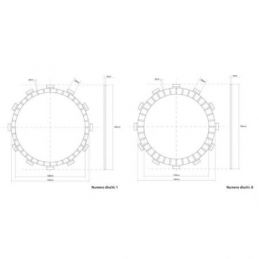 FCC.0186 DISCHI FRIZIONE GUARNITI FCC YAMAHA WR 426 F...