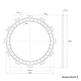 FCC.0107 DISCHI FRIZIONE GUARNITI FCC SUZUKI RM 250 (06-08)