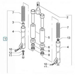 598485 FORCELLA ANTERIORE COMPLETA ORIGINALE PIAGGIO...