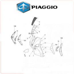 67203700ND SCUDO ANTERIORE ORIGINALE PIAGGIO LIBERTY 100...