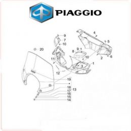 5997085038 CUPOLINO BASSO FUME SCURO PIAGGIO BEVERLY 500...