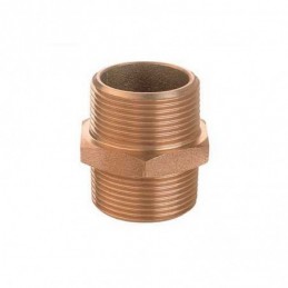 1433022 NIPPLE 3/8 BRONZO " Nipple Doppio in Bronzo