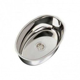 1501338 LAVELLO ELITTICO 360x240 INOX CHROME Lavello...