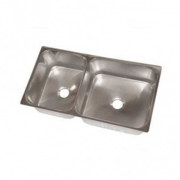 1502116 LAVELLO DOPPIO 575x300 INOX-CHROME Lavello Doppio...