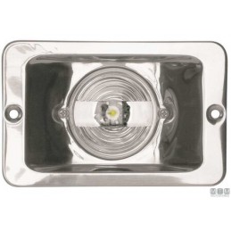 2111608 FANALE POPPA SQUARE WHITE LED INOX Fanali di...