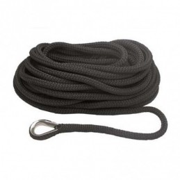 3101441 MOORING LINE BLACK 12MM X 6M Treccia Mooring Nero...