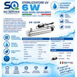 Sterilizzatore UV 6 w -SDE