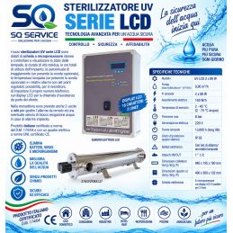 Sterilizzatore UV AISI 316 - 2 x 80W - Quadro LCD