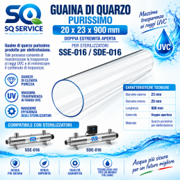 Quarzo per sistema UV 16W