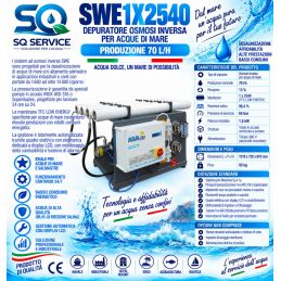 Depuratore Osmosi inversa per acque di mare c/1 membrana...