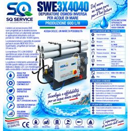 Depuratore Osmosi inversa per acque di mare c/3 membrana...