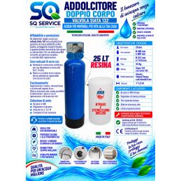 Addolcitore Acqua Doppio corpo 25 lt resina- Anticalcare