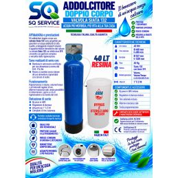 Addolcitore Acqua Doppio corpo 40 lt resina- Anticalcare
